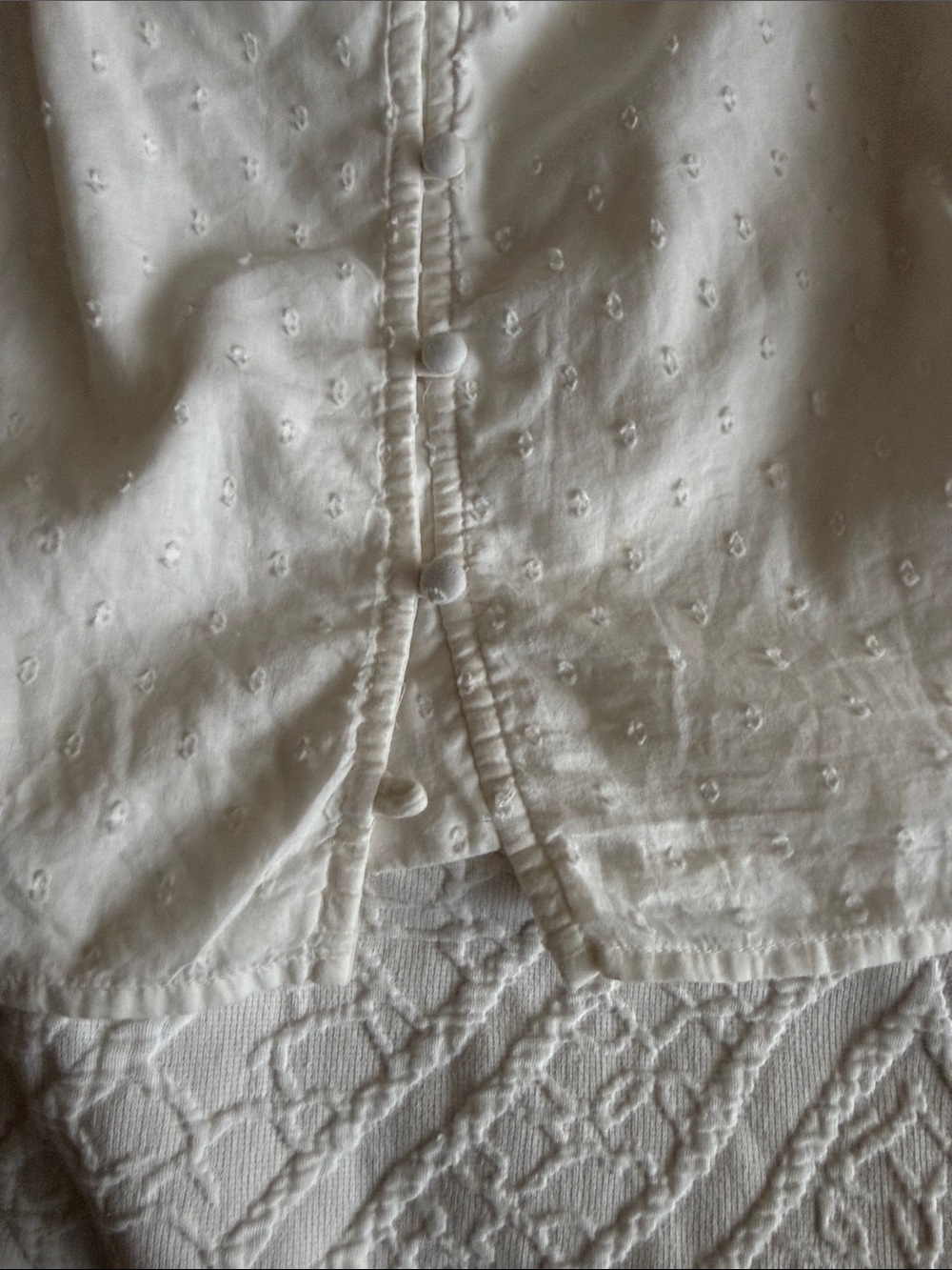 Cleobella Cream Eyelet Square-Neck Peasant Blouse XS - Picture 5 of 11